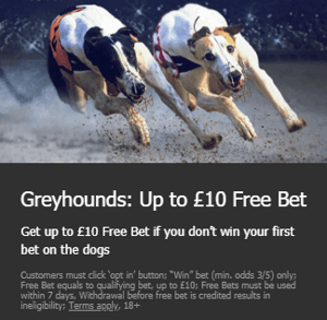 10bet risk free greyhound free bet