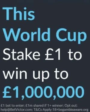 betvictor the million pound bet world cup 2018
