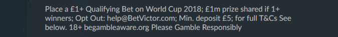 betvictor the million pound bet world cup 2018 significant terms