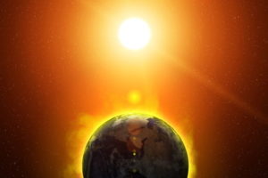 earth and sun