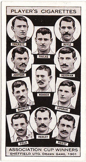 fa cup old cigarette playing card from 1901
