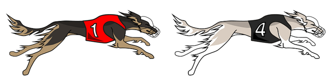 greyhounds racing graphic