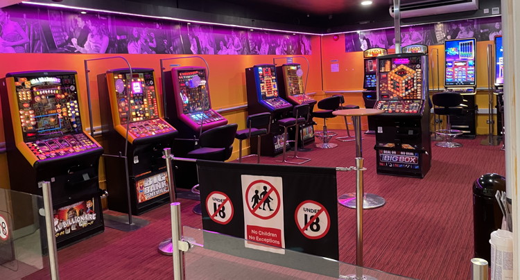motorway service station arcade gambling area