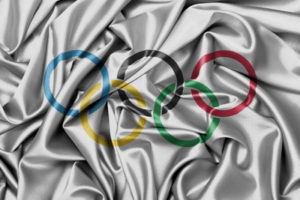 olympic flag scrunched up
