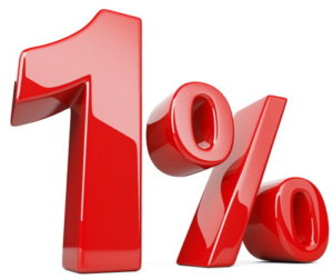 one percent