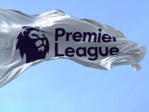 premier league flag in the wind
