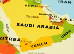 saudi arabia on a map