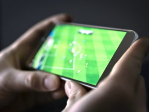 streaming football on a mobile