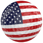 golf ball with American flag