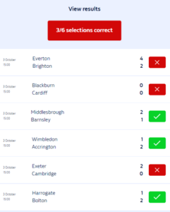 william hill free or 4 results example