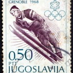 winter olympic stamp grenoble 1968